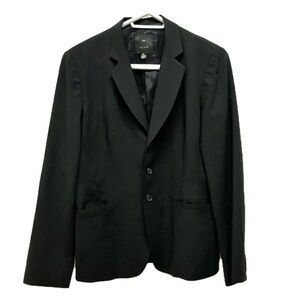 Baia wool suit jacket blazer, 3 button, black, Made in Canada size 10